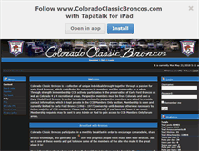 Tablet Screenshot of coloradoclassicbroncos.com